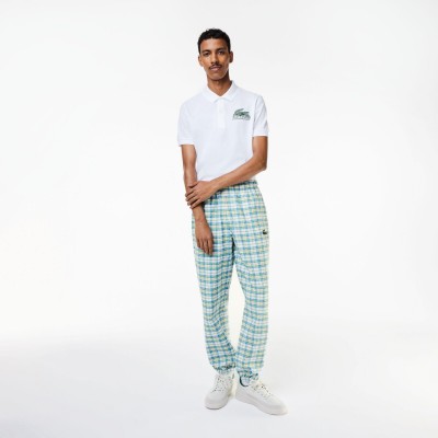 анцуг,мъжки,ежедневни,облекла,lacoste,men,s,check,print,slim,fit,joggers,flour,multico