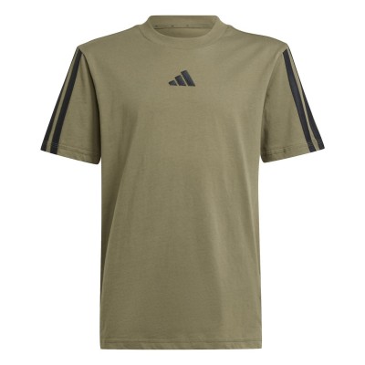 юношеска,тениска,детски,тениски,детски,облекла,adidas,3,stripe,essentials,t,shirt,junior,olive,strata