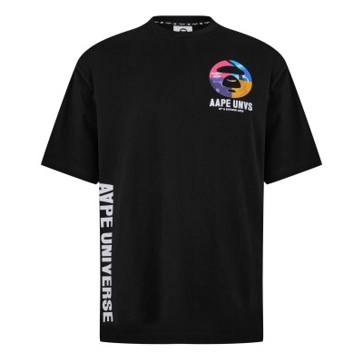тениска,мъжки,тениски,aape,universe,bones,t,shirt,black,bkx