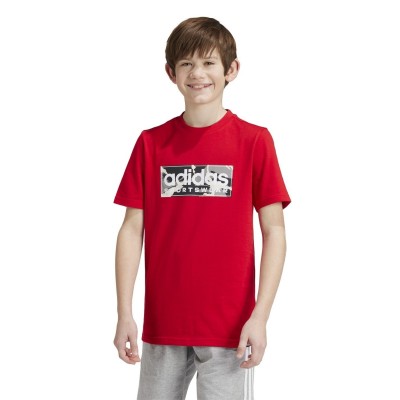 юношеска,тениска,разпродажба,adidas,детски,тениски,adidas,logo,t,shirt,junior,red,ltgrey,blk
