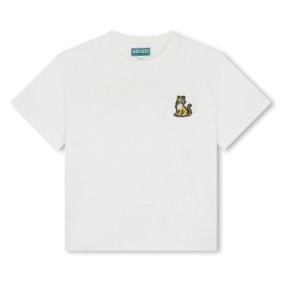 юношеска,тениска,детски,3/4,панталони,kenzo,embroidered,tiger,t,shirt,juniors,white,12p