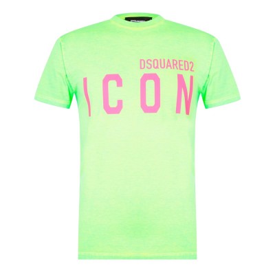 тениска,облекла,на,разпродажба,мъжки,тениски,dsquared2,be,icon,cool,t,shirt,green,pink