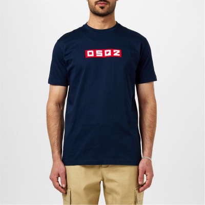 тениска,мъжки,тениски,dsquared2,cool,fit,t,shirt,navy,blue