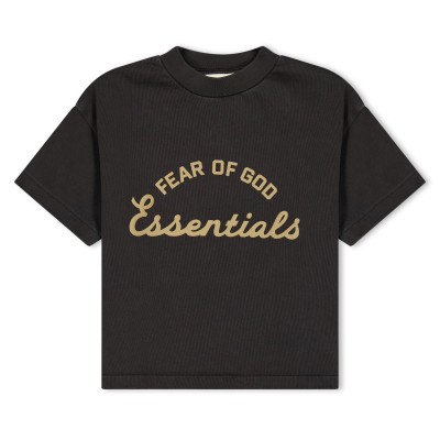 детска,тениска,fear,of,god,essentials,unisex,kids,t,shirt,faded,black