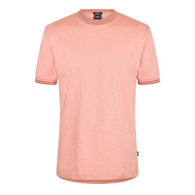 тениска,мъжки,тениски,boss,mens,boss,black,tessler,short,sleeve,cotton,t,shirt,regular,fit,light,pink,686