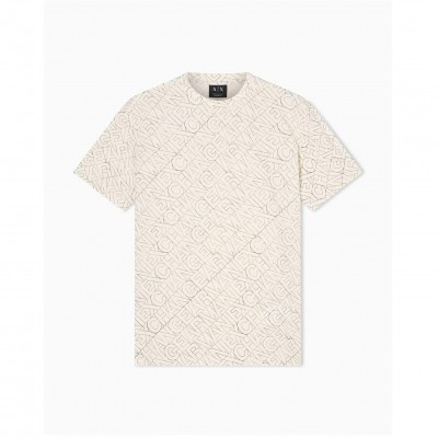 мъжки,тениски,armani,exchange,t,shirt,ivory,multi
