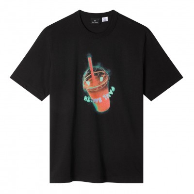 тениска,мъжки,тениски,ps,paul,smith,ps,drink,t,shirt,sn62,black,79