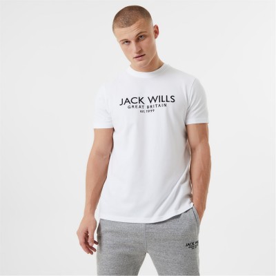 тениска,мъжки,тениски,jack,wills,carnaby,logo,t,shirt,white