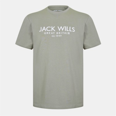 тениска,мъжки,тениски,jack,wills,carnaby,logo,t,shirt,silver,sage