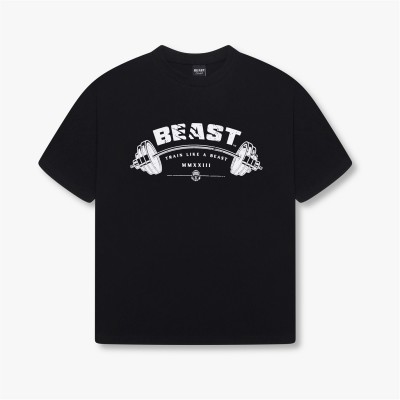 тениска,мъжки,тениски,мъжки,горнища,размер+,beast,barbell,tee,sn00,black