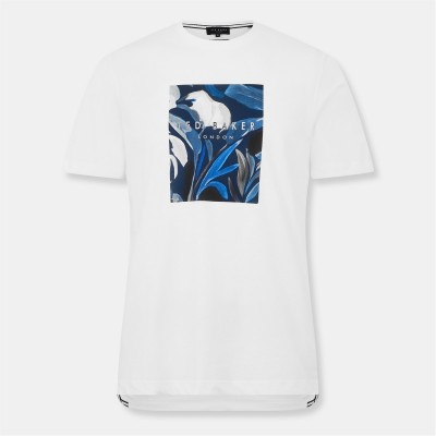 тениска,с,щампа,облекла,на,разпродажба,мъжки,тениски,ted,baker,ted,box,print,tee,sn99,white
