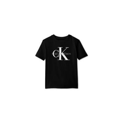 тениска,детски,3/4,панталони,детски,облекла,calvin,klein,ck,l,logo,t,shirt,jn63,black