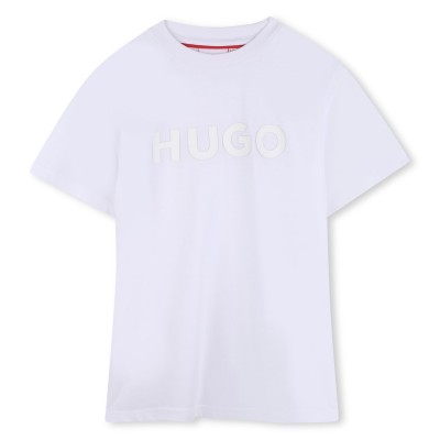 тениска,детски,3/4,панталони,детски,облекла,hugo,hugo,ss,t,shirt,jn63,white