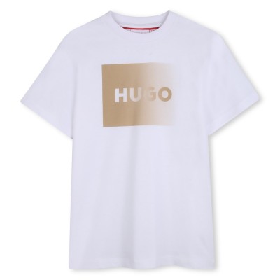 тениска,детски,3/4,панталони,детски,облекла,hugo,hugo,ss,t,shirt,jn63,white