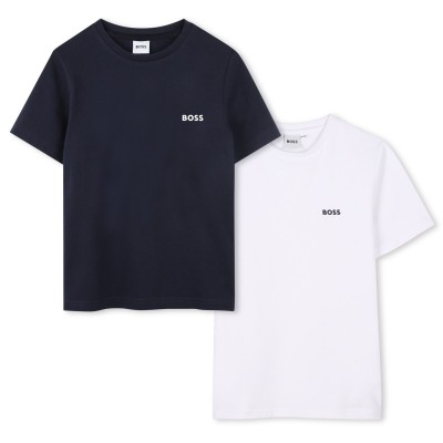 тениска,детски,3/4,панталони,детски,облекла,boss,boss,2pk,tee,jn62,navy,white