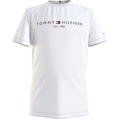 юношеска,тениска,детски,3/4,панталони,tommy,hilfiger,essential,t,shirt,juniors,white,ybr