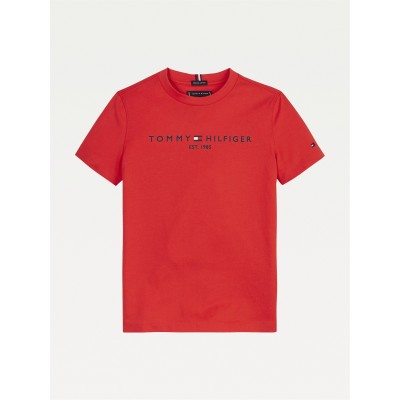 юношеска,тениска,tommy,hilfiger,essential,t,shirt,juniors,crimson,xnl
