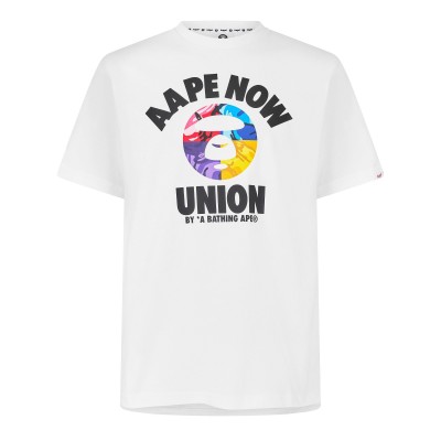 тениска,мъжки,тениски,aape,now,union,tee,sn63,white