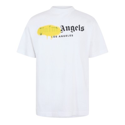 тениска,облекла,на,разпродажба,мъжки,тениски,palm,angels,palm,la,tee,sn99,white,yellow