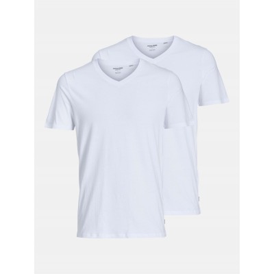 мъжка,тениска,мъжки,тениски,jack,and,jones,2,pack,short,sleeve,v,neck,t,shirt,mens,white