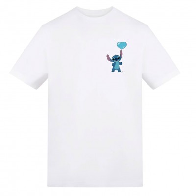 дамски,тениски,дамски,топове,мъжки,горнища,размер+,мъжки,облекла,размер,awd,disney,printed,adult,valentines,day,tee,stitch,balloon