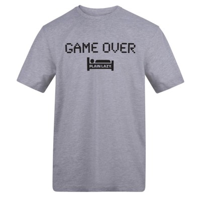 plain,lazy,plain,lazy,printed,tee,game,over