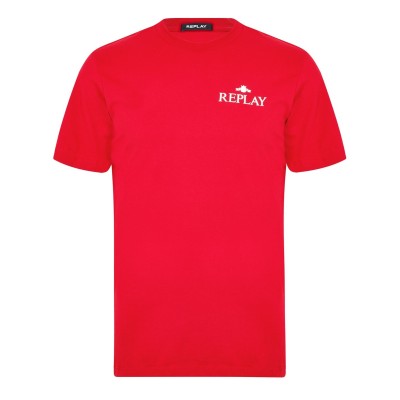 тениска,облекла,на,разпродажба,replay,small,logo,t,shirt,red,665