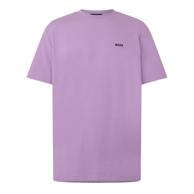 тениска,мъжки,тениски,boss,mens,boss,green,t,shirt,with,logo,design,stretch,cotton,lilac,536
