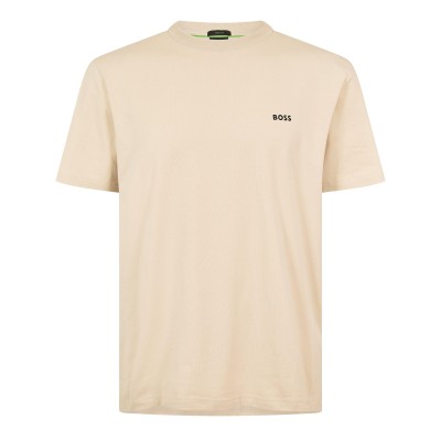 тениска,мъжки,тениски,boss,mens,boss,green,t,shirt,with,logo,design,stretch,cotton,light,beige,272
