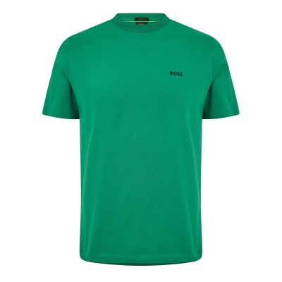 тениска,мъжки,тениски,boss,mens,boss,green,t,shirt,with,logo,design,stretch,cotton,green,319