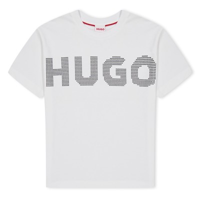 юношеска,тениска,детски,облекла,hugo,logo,short,sleeve,t,shirt,juniors,white,10p