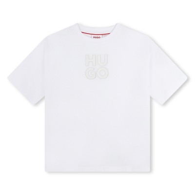 юношеска,тениска,детски,облекла,hugo,logo,t,shirt,juniors,white,10p