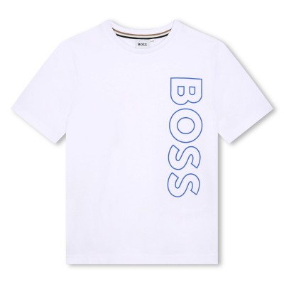 юношеска,тениска,детски,облекла,boss,side,logo,tee,juniors,white,10p
