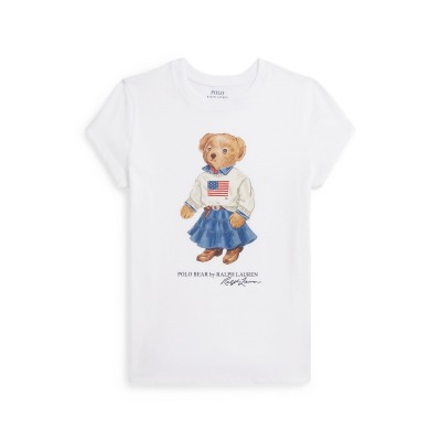 тениска,polo,ralph,lauren,kids,bear,t,shirt,white