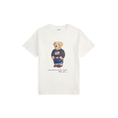 тениска,polo,ralph,lauren,kids,bear,t,shirt,white,core