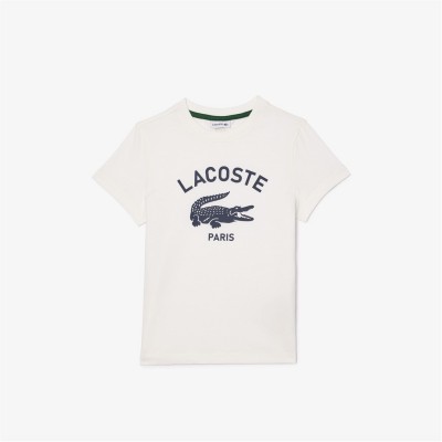 юношеска,тениска,детски,облекла,lacoste,big,logo,t,shirt,juniors,white,70v