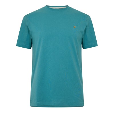 тениска,мъжки,тениски,farah,men's,harrow,ss,t,shirt,aqua,green,395
