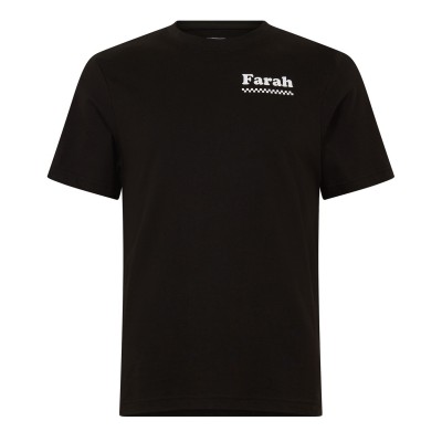 тениска,мъжки,тениски,farah,men's,brent,graph,t,shirt,black,010