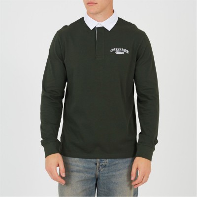 блуза,с,яка,облекла,на,разпродажба,мъжки,блузи,с,яка,brave,soul,men's,long,sleeved,rugby,polo,shirt,green,white