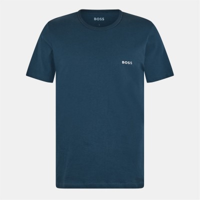 тениска,облекла,на,разпродажба,мъжки,тениски,boss,men's,regcrew,premium,cotton,t,shirt,blue,blue,blu