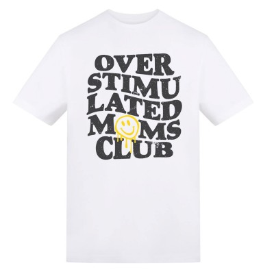 дамски,тениски,дамски,топове,мъжки,горнища,размер+,мъжки,облекла,размер,awd,mothers,day,adult,printed,tee,overstimulated,moms,club