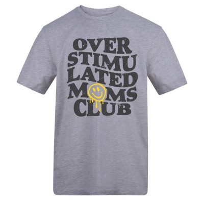 дамски,тениски,дамски,топове,мъжки,горнища,размер+,мъжки,облекла,размер,awd,mothers,day,adult,printed,tee,overstimulated,moms,club