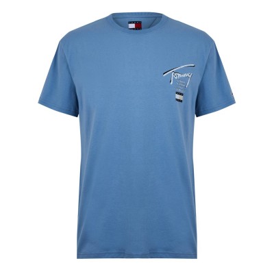 тениска,мъжки,тениски,tommy,jeans,tjm,reg,tommy,sign,city,tee,ext,colarado,blue