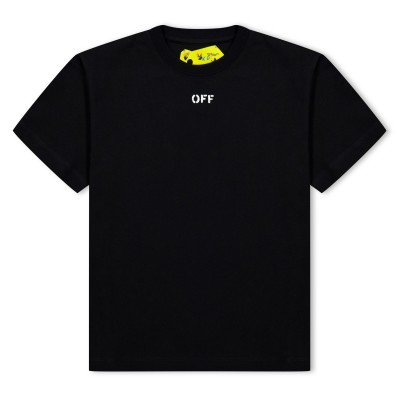 тениска,детски,3/4,панталони,off,white,kids',stamp,stencil,logo,cotton,short,sleeve,t,shirt,black,1001