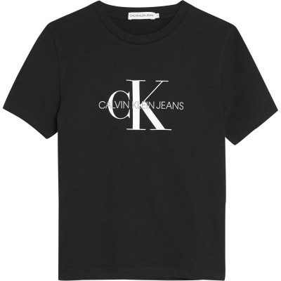 юношеска,тениска,детски,3/4,панталони,calvin,klein,jeans,junior,monogram,t,shirt,black