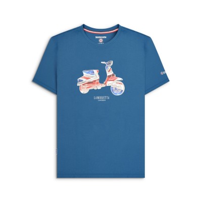 lambretta,flag,tee,blue