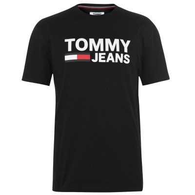 облекла,на,разпродажба,tommy,jeans,logo,tee,tommy,black
