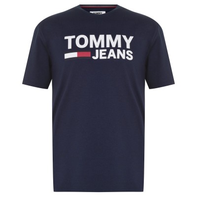 мъжки,тениски,tommy,jeans,corp,logo,tee,black,iris