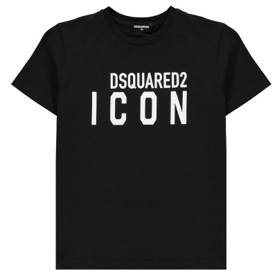 детска,тениска,детски,3/4,панталони,dsquared2,children's,icon,t,shirt,black,dq900