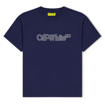 тениска,детски,3/4,панталони,off,white,unisex,big,bookish,t,shirt,signature,logo,navy,4680